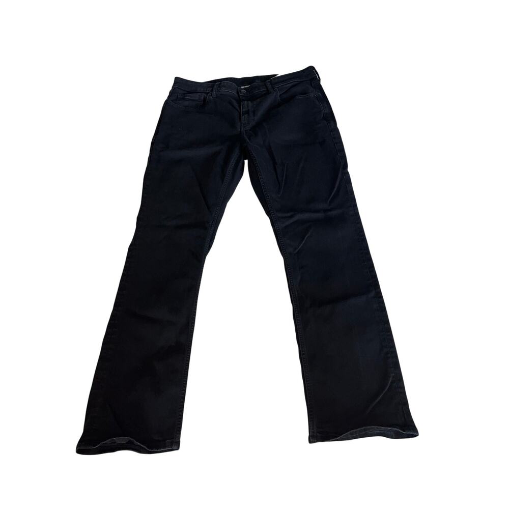 True Classic Straight Comfort Jeans Black Mens 36x32 Stretch